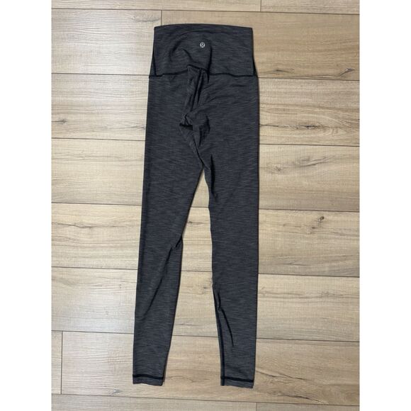 Lululemon T30416 Women's Charcoal Gray Black Leggings Size 4 Pants - Picture 2 of 3